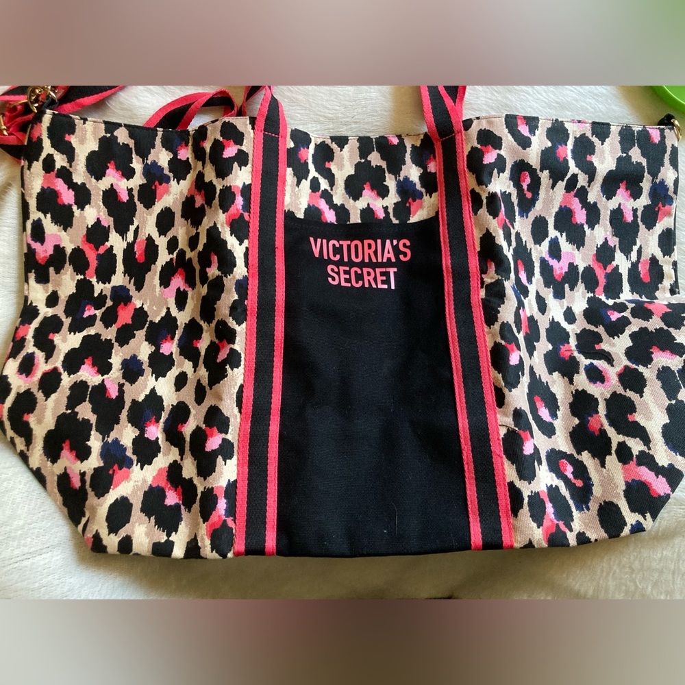 Victoria secret tote leopard print